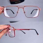 عینک فریم فلزی دوپل زاویه دار   010960