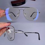 عینک فریم فلزی دوپل زاویه دار   010964