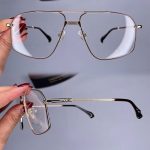 عینک فریم فلزی دوپل زاویه دار  010970