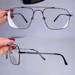 عینک فریم فلزی دوپل زاویه دار   010971