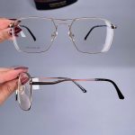 عینک فریم فلزی دوپل زاویه دار   010974