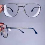 عینک فریم فلزی دوپل زاویه دار   010975