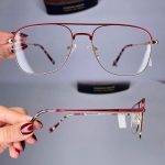 عینک فریم فلزی دوپل زاویه دار   010977