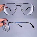 عینک فریم فلزی دوپل زاویه دار   010978