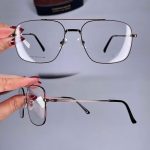 عینک فریم فلزی دوپل زاویه دار   010979