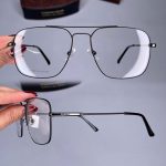 عینک فریم فلزی دوپل زاویه دار    010983