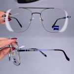 عینک فریم فلزی دوپل زاویه دار  010986