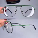عینک فریم فلزی دوپل زاویه دار   010988