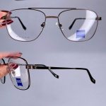 عینک فریم فلزی دوپل زاویه دار  010994