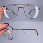 عینک فریم فلزی دوپل زاویه دار   010996