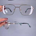 عینک فریم فلزی دوپل زاویه دار   0101005