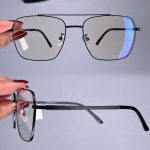 عینک فریم فلزی دوپل زاویه دار  0101006