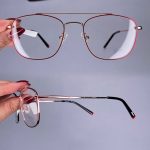 عینک فریم فلزی دوپل زاویه دار   0101007