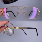 عینک فریم فلزی دوپل زاویه دار   0101015