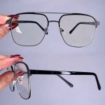 عینک فریم فلزی دوپل زاویه دار   0101022