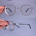 عینک فریم فلزی پایین گرد    0101055