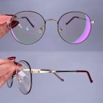عینک فریم فلزی گرد   0101075