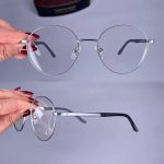 عینک فریم فلزی گرد     0101084