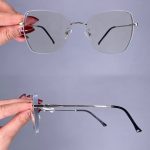 عینک فریم فلزی زاویه دار      010101033