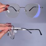 عینک فریم فلزی زاویه دار       010101036