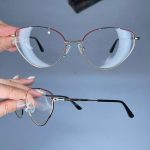 عینک فریم فلزی گربه ای     010101092