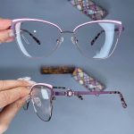 عینک فریم فلزی گربه ای     010101100