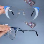 عینک فریم فلزی گربه ای    010101104