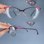 عینک فریم فلزی گربه ای    010101105