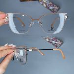 عینک فریم فلزی گربه ای     010101117