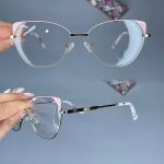 عینک فریم فلزی گربه ای      010101124