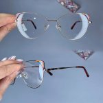 عینک فریم فلزی گربه ای     010101142