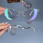 عینک فریم فلزی گربه ای    010101159