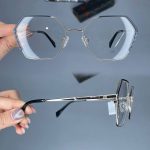 عینک فریم فلزی زاویه دار     010101176