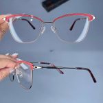 عینک فریم فلزی گربه ای    010101179