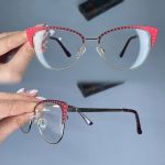 عینک فریم فلزی گربه ای     010101181