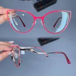 عینک فریم فلزی گربه ای      010101186