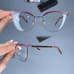 عینک فریم فلزی گربه ای     010101192