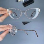 عینک فریم فلزی گربه ای     0101204