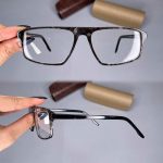 عینک فریم کائوچویی مستطیلی پلنگی رنگی   010101384