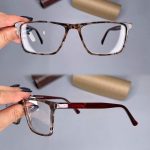 عینک فریم کائوچویی مستطیلی پلنگی   010101388
