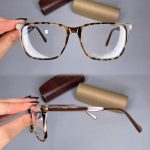 عینک فریم کائوچویی مستطیلی پلنگی رنگی   010101396