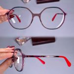 عینک فریم کائوچویی زاویه دار چندضلعی    010101323