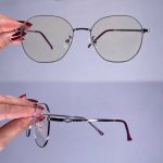 عینک فریم فلزی زاویه دار چندضلعی    010101225