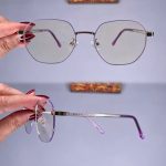 عینک فریم فلزی زاویه دار چندضلعی    010101226