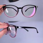 عینک فریم کائوچویی گرد دورنگ   010101296