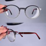 عینک فریم کائوچویی گرد دورنگ   010101297