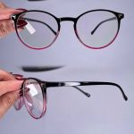 عینک فریم کائوچویی گرد دورنگ    010101299