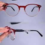 عینک فریم کائوچویی گرد دورنگ    010101301