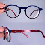 عینک فریم کائوچویی گرد دورنگ   010101307