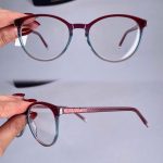 عینک فریم کائوچویی گرد دورنگ  010101314